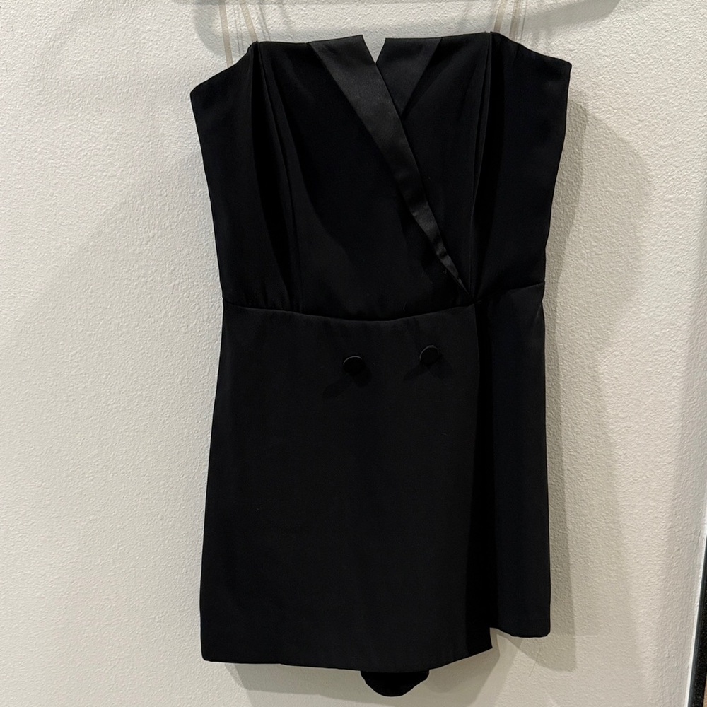DO+BE Black Strapless Jumpsuit